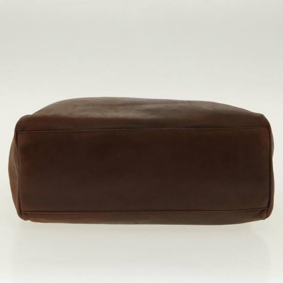 PRADA Hand Bag Leather Brown Silver Auth 95631 - Picture 5 of 16